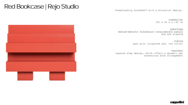 REGAŁ NA KSIĄŻKI RED BOOKCASE, CAPPELLINI - obrazek 7