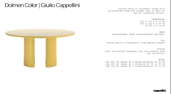 STÓŁ DOLMEN COLOR – GIULIO CAPPELLINIEGO DLA WŁOSKIEJ MARKI CAPPELLINI