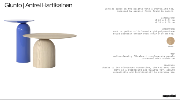 STOLIK KAWOWY GIUNTO – DESIGN INSPIROWANY NATURĄ OD ANTREI HARTIKAINEN DLA CAPPELLINI