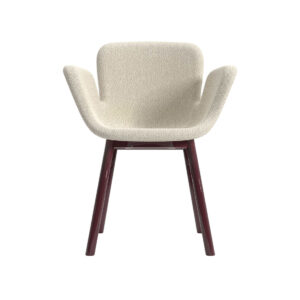 Krzesło tapicerowane Juli Soft Plus Cappellini – widok z przodu, tkanina premium