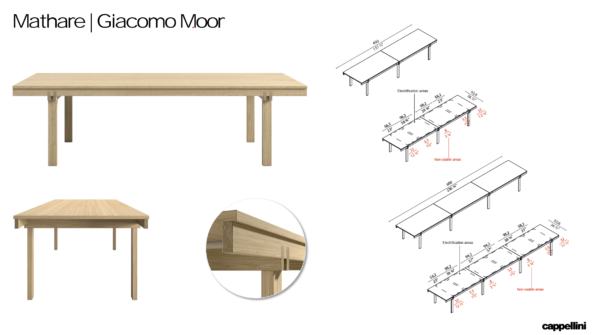 MODUŁOWE STOŁY I ŁAWKA MATHARE PROJEKTU GIACOMO MOOR, CAPPELLINI - obrazek 7