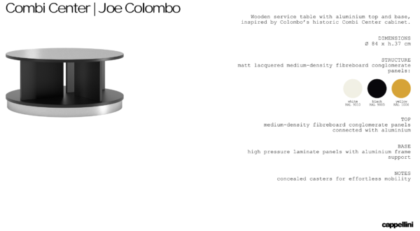 STOLIK KAWOWY COMBI CENTER PROJEKTU JOE COLOMBO, CAPPELLINI - obrazek 3