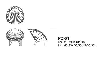 PEACOCK FOTEL CAPPELLINI - obrazek 3